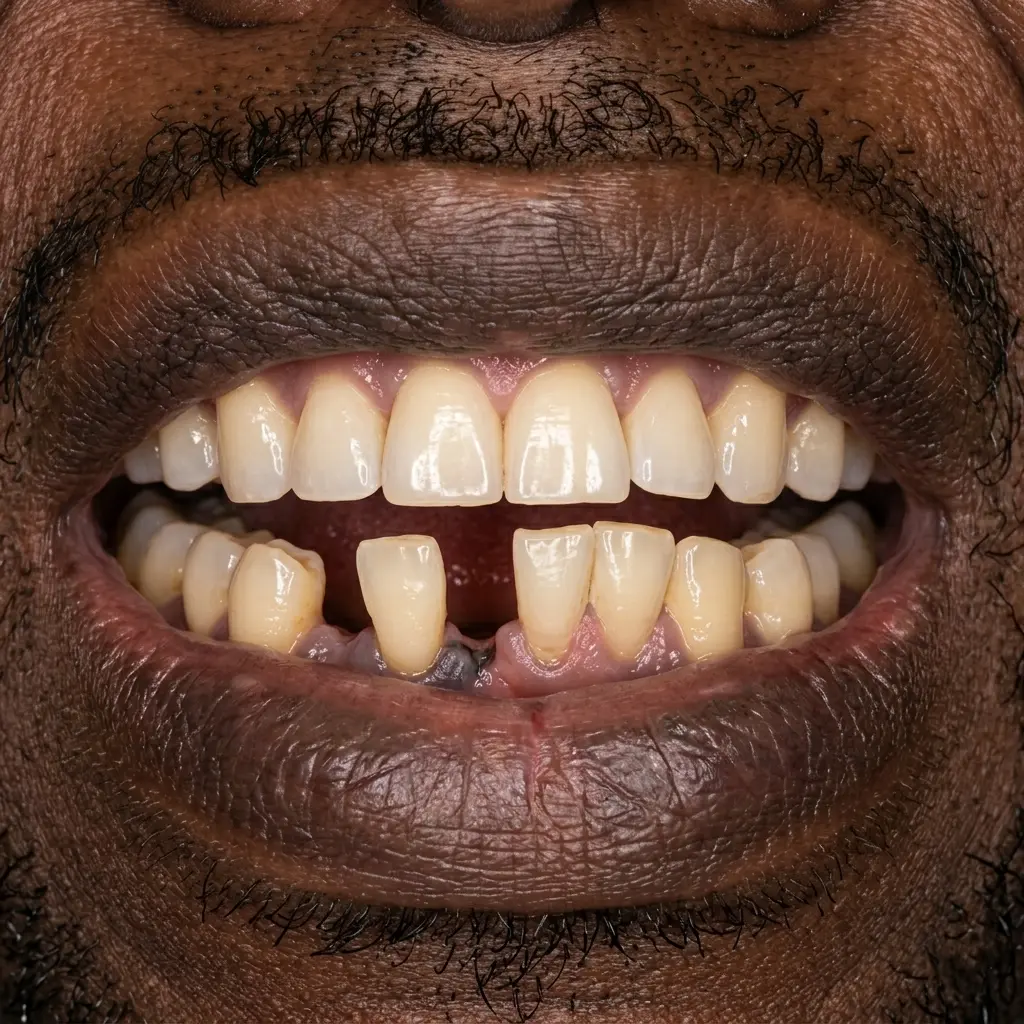 Before – Upper Implant Restoration