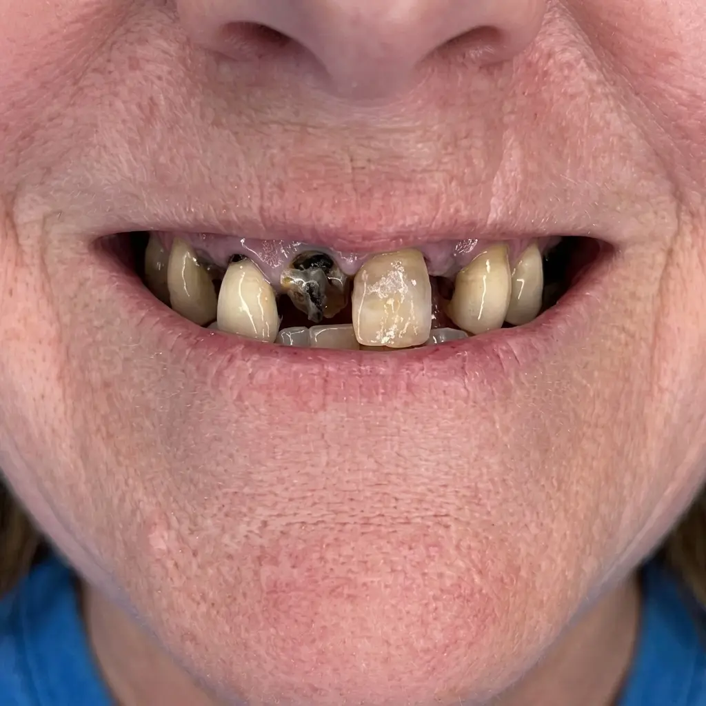 Before – Lower Implant Restoration